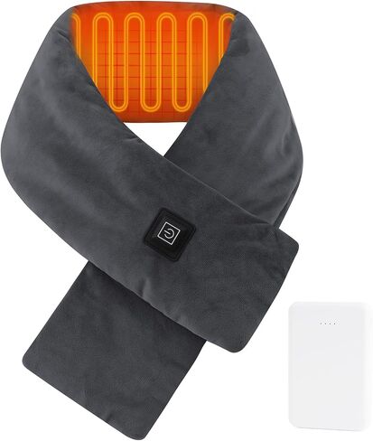 Heated Neck Wrap with 5000 mAh Power Bank, Cordless Heating Pad with Adjustable 3 Heat Settings, Soft Neck Warmer for Pain Relief, Muscle Relaxation, Portable Heated Neck Scarf in Saudi Arabia