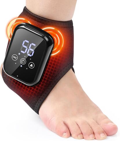 Cordless Foot and Ankle Massager with Heat, Heated Ankle Massager Wrap, Foot Massager for Tired Foot Comfort in Saudi Arabia