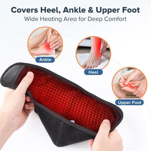 Cordless Foot and Ankle Massager with Heat, Heated Ankle Massager Wrap, Foot Massager for Tired Foot Comfort in Saudi Arabia