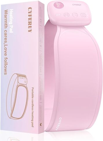 Upgrade Portable Heating Pad for Period Cramps, 5000mAh Portable Cordless Menstrual Heating Pad to Pain Relief, Cramps, Muscles, 400cm² Large Soft Heating Area, Gift for Women Girls in Kuwait