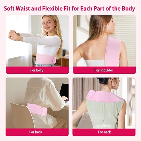 Upgrade Portable Heating Pad for Period Cramps, 5000mAh Portable Cordless Menstrual Heating Pad to Pain Relief, Cramps, Muscles, 400cm² Large Soft Heating Area, Gift for Women Girls in Kuwait