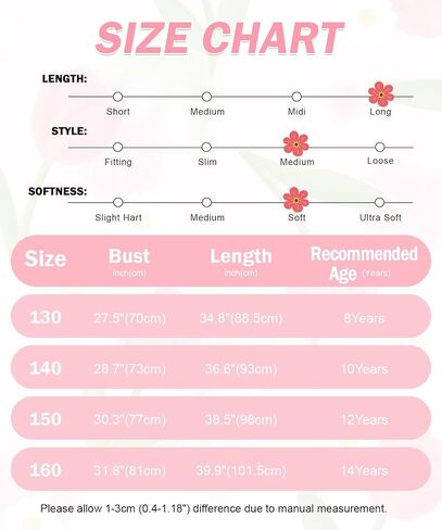 HenzWorld Girls Dress Short Sleeve Floral Summer Casual Dresses Girls Maxi Dress with Pockets for 8-14 Years in Kuwait