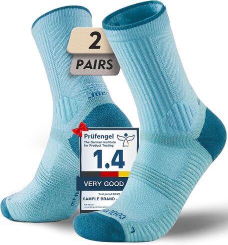 Juclise Summer Merino Wool Hiking Socks, Lightweight Thin Cushioned Hiking Socks, Breathable Moisture Wicking Anti-Blister in Saudi Arabia