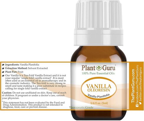 Vanilla Oleoresin Essential Oil 5 ml 100% Pure Undiluted Therapeutic Grade. 10 Fold Extraction in Kuwait