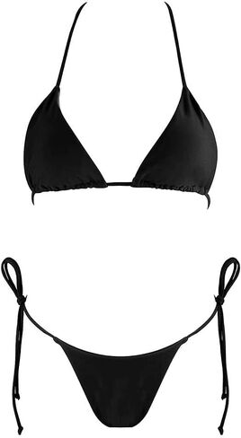 Bikini Sets for Womens Swimsuits Halter String Triangle Bathing Suit Swim Sexy Tie Side Bottom Swimwear Two Piece in Saudi Arabia