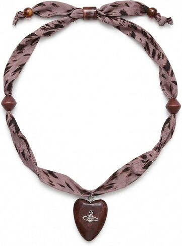 Scarf Necklace for Women Silk Adjustable Charm Necklace Boho Necklaces with Beads，Bohemian Heart Pendant in Saudi Arabia