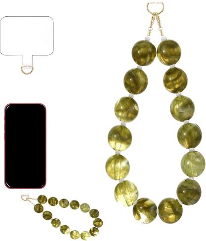 Marble Beaded Phone Wrist Strap Colorful Phones Charm Anti Theft Phones Chain Detachable Hand-Free Y2k Tops in Saudi Arabia