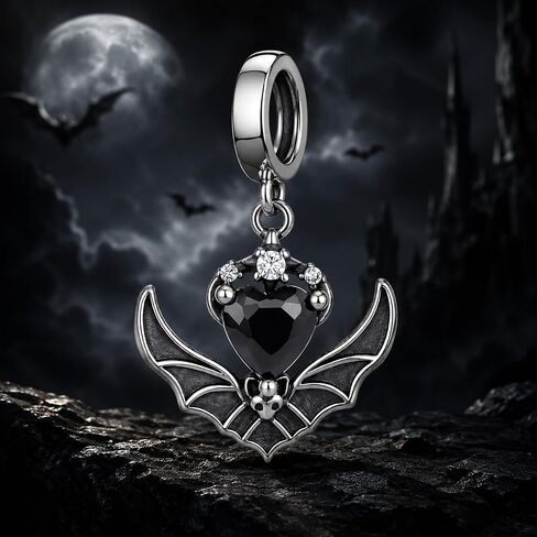 Bat Charms for Bracelets 925 Sterling Silver Halloween Gothic Charms Halloween Bat Jewelry Gifts for Women in Kuwait