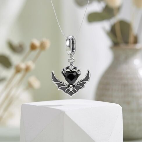 Bat Charms for Bracelets 925 Sterling Silver Halloween Gothic Charms Halloween Bat Jewelry Gifts for Women in Kuwait