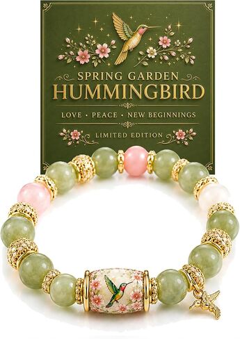 2026 Edition Blessing Birds Bracelet For Women, Inspirational Hummingbird Butterfly Beads Elastic Stretch Bracelets Jewelry Charm Birthday Gift in Kuwait