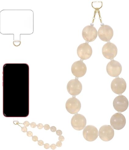 Marble Beaded Phone Wrist Strap Colorful Phones Charm Anti Theft Phones Chain Detachable Hand-Free Y2k Tops in Saudi Arabia
