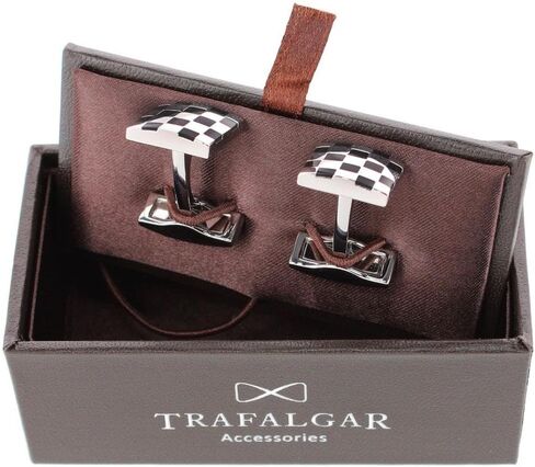 Trafalgar Men's Checker Board Regal Cufflinks in Kuwait