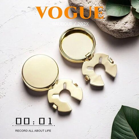 GAUEIOUR 10 Pcs Brass Round Cuff Button Cover, Flat Round Cufflinks Formal Button Covers, Detachable DIY Freedom Replacement Buttons for Blazer, Shirts, Cufflinks in Kuwait