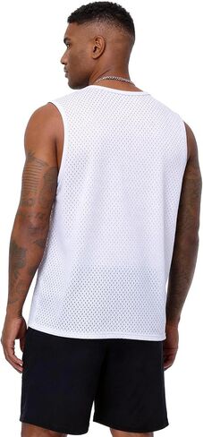 Kissonic Mens Mesh Tank Tops Workout Quick Dry Sleeveless Shirts Summer Mesh Tees for Gym in Kuwait