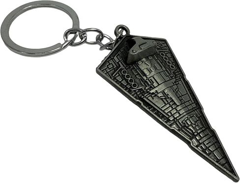 Imperial Star Destroyer Keychain – Space Fleet Warship Metal Key Ring, Sci-Fi Spaceship Collectible for Fans and Gamers in Saudi Arabia