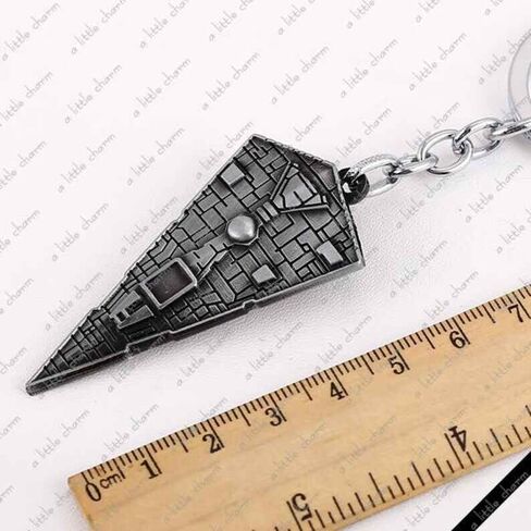 Imperial Star Destroyer Keychain – Space Fleet Warship Metal Key Ring, Sci-Fi Spaceship Collectible for Fans and Gamers in Saudi Arabia