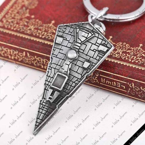 Imperial Star Destroyer Keychain – Space Fleet Warship Metal Key Ring, Sci-Fi Spaceship Collectible for Fans and Gamers in Saudi Arabia