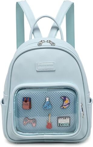 RAINBOW SMILE Kawaii Ita Bag - Clear Window Pin Display Backpack Purse for Anime Pins Display in Saudi Arabia