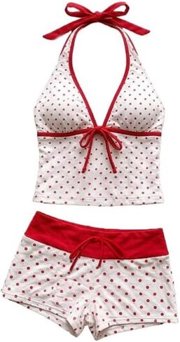 Summer 2 Pieces Floral Bikini Sets Women Y2k Sexy Vintage Whimsy Beach Swimsuit 2000s Vacation Going Out Outfits in Saudi Arabia
