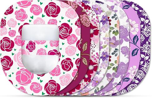 40Pack Waterproof Omnipod 5 Overpatches with Stretchable Strap, Floral | Breathable Adhesive Patches for Omnipod, Hypoallergenic & Latex-Free Pod Pals Omni Pod 5 Adhesive Overlay for 7 Days+ in Saudi Arabia