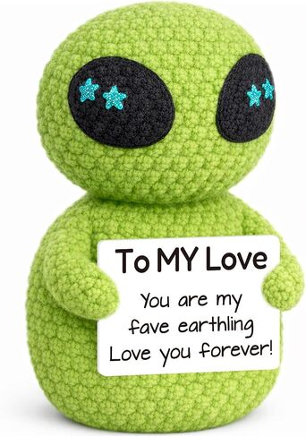 Gifts for Him Her Boyfriend Girlfriend, I Love You Anniversary Romantic Present for Couples, Mini Handmade Crochet Alien Gifts for Mothers Fathers Day Wife Husband Boyfriend Anniversary Birthday in Saudi Arabia