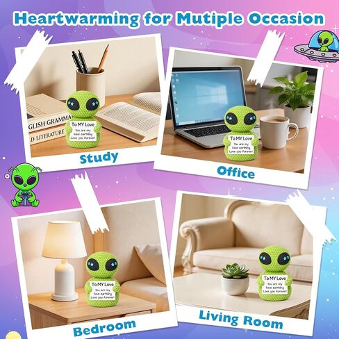 Gifts for Him Her Boyfriend Girlfriend, I Love You Anniversary Romantic Present for Couples, Mini Handmade Crochet Alien Gifts for Mothers Fathers Day Wife Husband Boyfriend Anniversary Birthday in Saudi Arabia