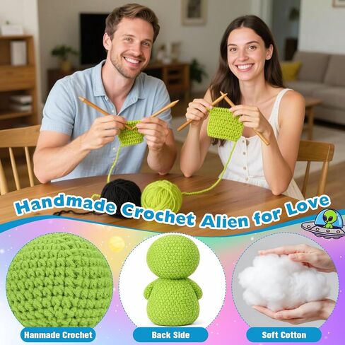 Gifts for Him Her Boyfriend Girlfriend, I Love You Anniversary Romantic Present for Couples, Mini Handmade Crochet Alien Gifts for Mothers Fathers Day Wife Husband Boyfriend Anniversary Birthday in Saudi Arabia