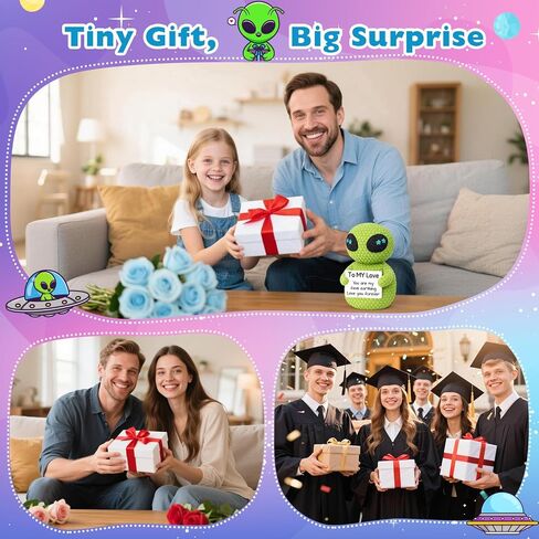Gifts for Him Her Boyfriend Girlfriend, I Love You Anniversary Romantic Present for Couples, Mini Handmade Crochet Alien Gifts for Mothers Fathers Day Wife Husband Boyfriend Anniversary Birthday in Saudi Arabia