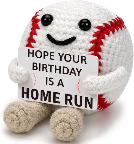 MY-ALVVAYS Positive Crochet Baseball Gifts, Home Run Gift for Boys, Teens, Sports Fans, Inspirational Motivational Desk Decor, Encouragement Gift for Birthdays Graduations New Challenges in Saudi Arabia