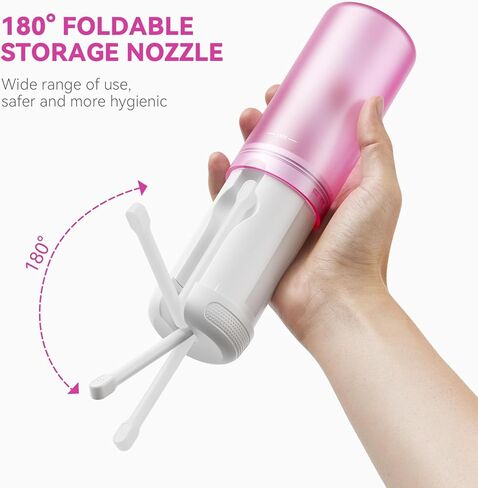 Portable Bidet - 250ml Tank Peri Bottle for Women with 5 Pressure Modes, 8 Replaceable Nozzles, 8 Hours of Continuous Use for Travel and Postpartum Use (Purple) in Saudi Arabia