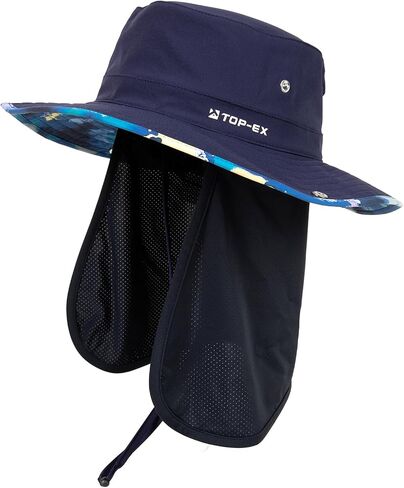 TOP-EX UVCoolix™ Cooling Sun Hat with Detachable Neck Flap Unisex UPF 50 Wide Brim Bucket Hat for Hiking, Fishing & Big Head in Saudi Arabia