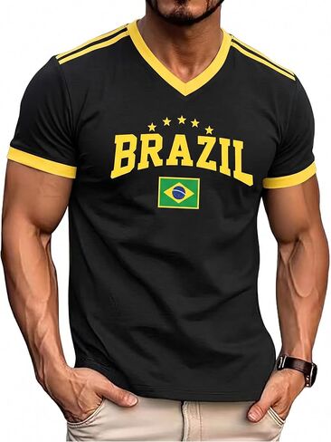 MNLYBABY Soccer Cup 2026 Shirt Brazil Jersey Argentina Mexico Soccer Shirts for Couple Women Men Y2k V Neck T Shirts in Kuwait