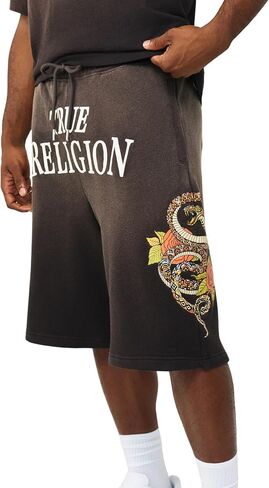 شورت رياضي فضفاض للغاية للرجال من True Religion على شكل ثعبان ميكي in Kuwait
