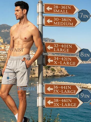 Mens Athletic Running Workout Shorts 3 Pack,Quick Dry Gym Sports Pajama Shorts for Men with Zipper Pockets Drawstring in Saudi Arabia