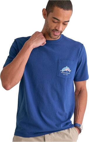 vineyard vines Flag Red Fish Short Sleeve Pocket Tee in Saudi Arabia