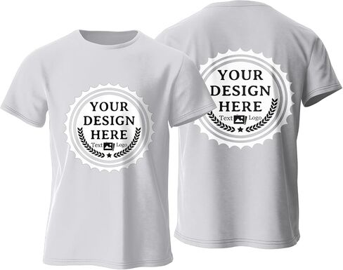 Custom T Shirts Design Your Own Bulk Customized T Shirts Unisex Personalized T Shirts Tee Add Text Logo/Photo/Image in Kuwait