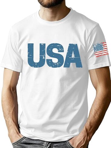USA Flag Shirt for Men 1776 American Patriotic T-Shirt 4th of July We The People Tee Tops in Saudi Arabia