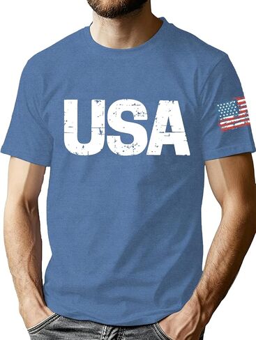 USA Flag Shirt for Men 1776 American Patriotic T-Shirt 4th of July We The People Tee Tops in Saudi Arabia