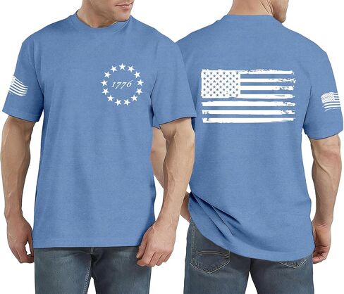 USA Flag Shirt for Men 1776 American Patriotic T-Shirt 4th of July We The People Tee Tops in Saudi Arabia