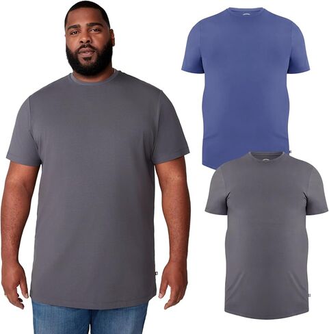 STRONGSIZE Big and Tall Crewneck T-Shirts for Men – Wrinkle-Resistant Stretch Jersey Fabric Sizes XLT-8XLT in Saudi Arabia