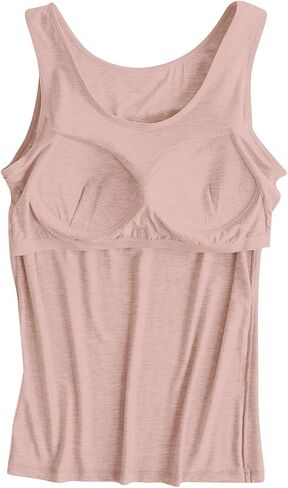 Women Tank Tops with Built in Bra Plus Size Racerback Sleeveless Shirts Casual Workout Yoga Camisole Comfy Undershirt in Saudi Arabia