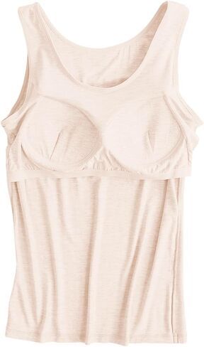 Women Tank Tops with Built in Bra Plus Size Racerback Sleeveless Shirts Casual Workout Yoga Camisole Comfy Undershirt in Saudi Arabia