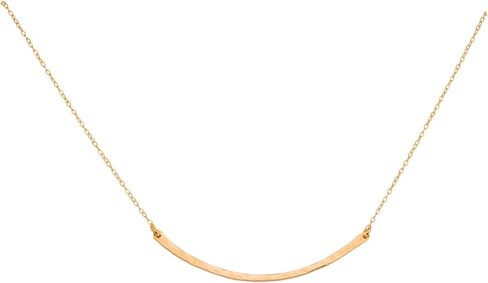 Skinny Hammered Curved Bar Necklace, Handmade Short Thin Bar Necklace, Delicate Layering Jewelry,14K Gold filled, .925 Sterling Silver, 14K Rose Gold filled in Saudi Arabia
