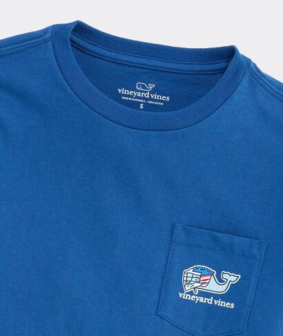 تي شيرت Vineyard Vines للأولاد من USA I Whale Lacrosse بأكمام قصيرة وجيب in Kuwait