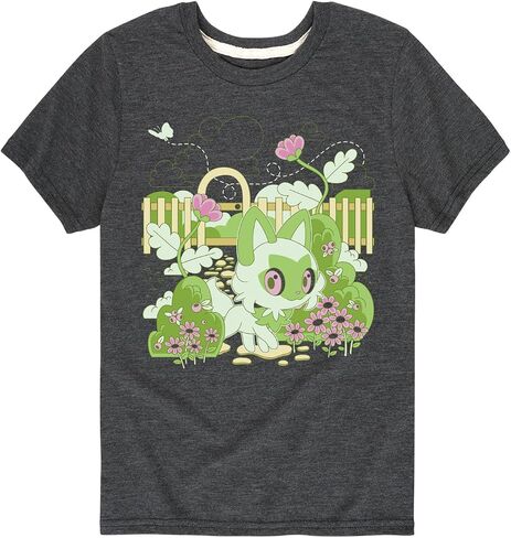 Pokémon - Sprigatito Cottage Garden - تي شيرت قصير الأكمام للأطفال والشباب in Kuwait