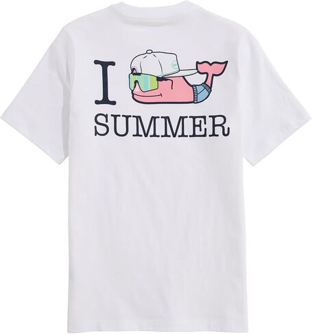 تي شيرت Vineyard Vines للأولاد الصغار بأكمام قصيرة وجيب صيفي من I Whale in Kuwait