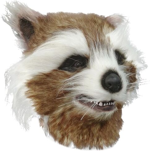Raccoon Headgear Mask Animal Cosplay Raccoon Latex Hood Mask, Halloween Cosplay Costume Mask Props, Adult in Saudi Arabia