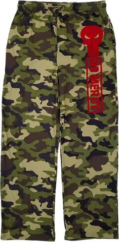 Mad Engine Marvel Mens Green Army Camouflage Punisher Skull Sleep Pants Pajama Bottoms XL in Kuwait