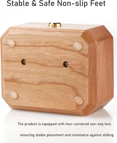 Natural Cherry Wood Irregular Creative Music Box, Luxury Art Decor, for Birthday, Anniversary, Housewarming, Thanksgiving & Christmas;Tune: Can't Help Falling in Love in Saudi Arabia
