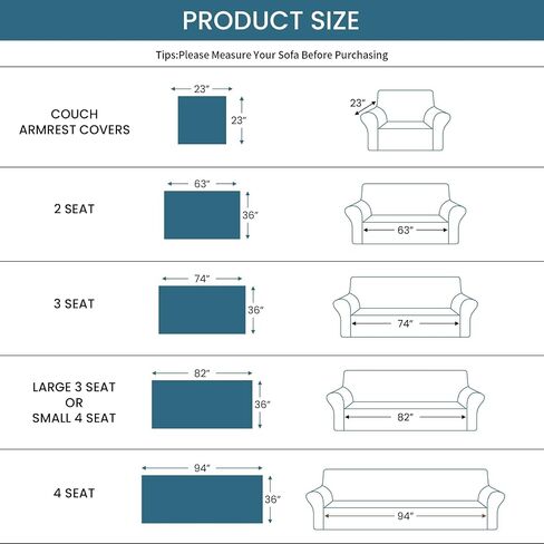 Deep Dream Waterproof Couch Cover for Dogs Washable, Chenille Non Slip Sofa Covers for 3 Cushion Couch Furniture Protector Pet Friendly (Cream White, 36" x 82", 1 Pack) in Saudi Arabia